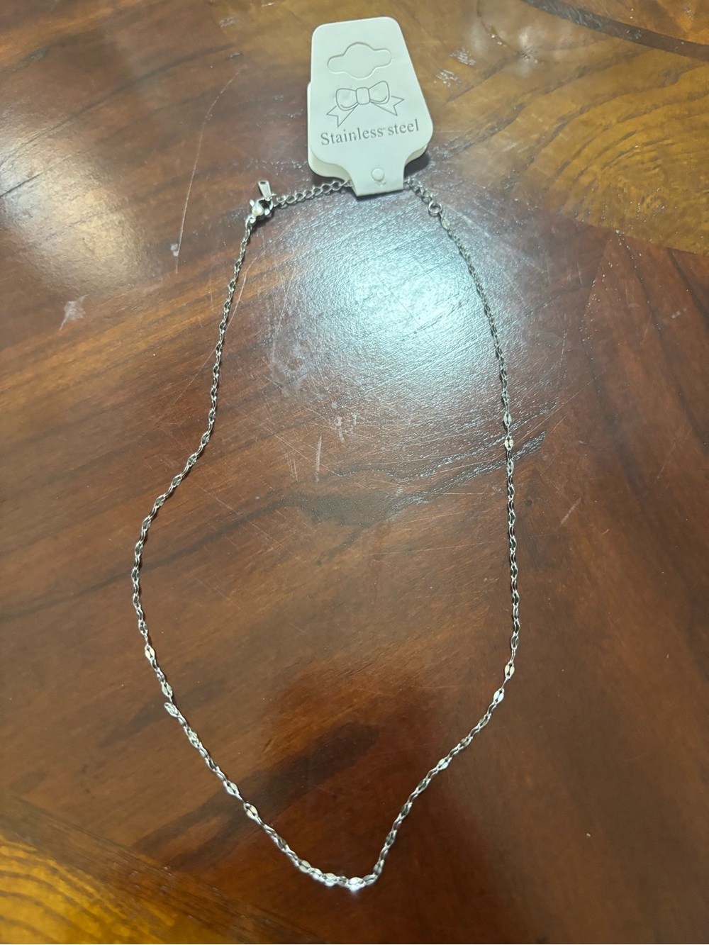 Stainless Steel Silver Rope Chain Necklace